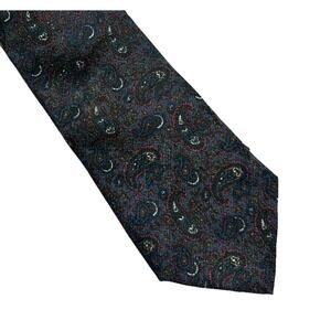 Derek Anthony 100% Silk Blue Pink Paisley Neck Tie Vintage
